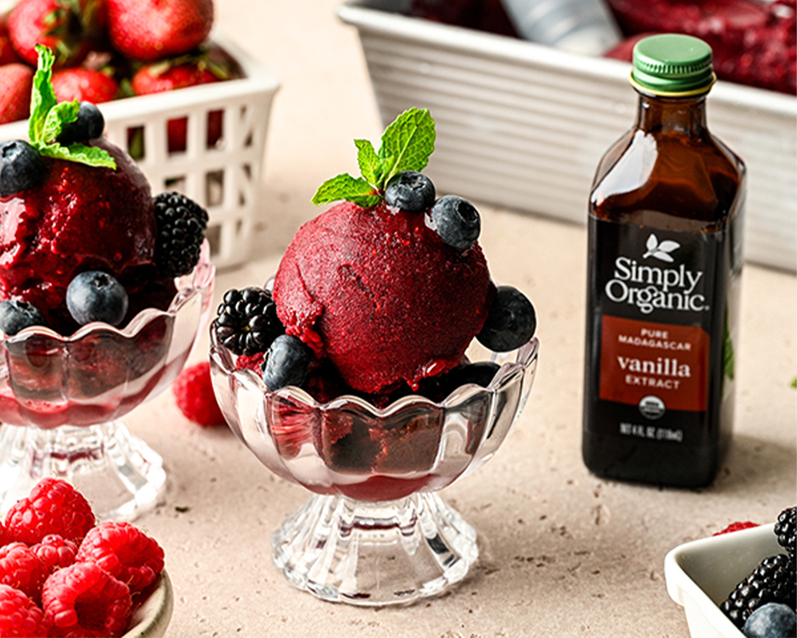 No-Churn Mixed Berry Sorbet | Hy-Vee