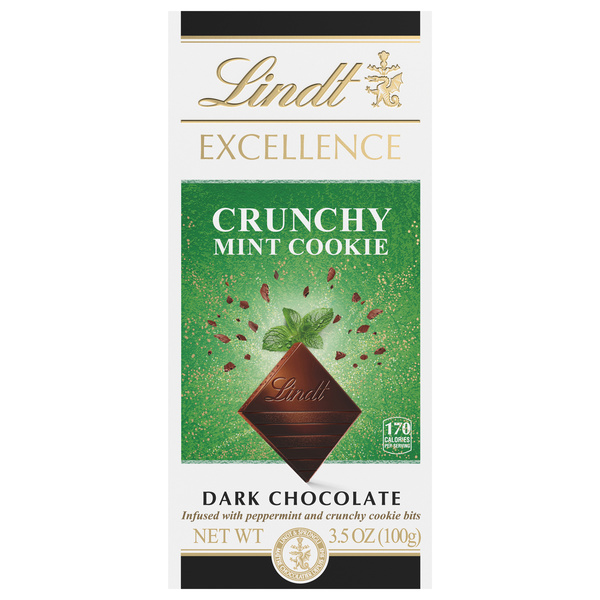 Lindt Excellence Crunchy Mint Cookie Dark Chocolate Candy Bar | Hy
