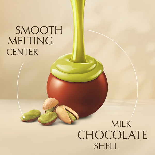 Lindt LINDOR Pistachio Milk Chocolate Candy Truffles, 5.1 oz. Bag