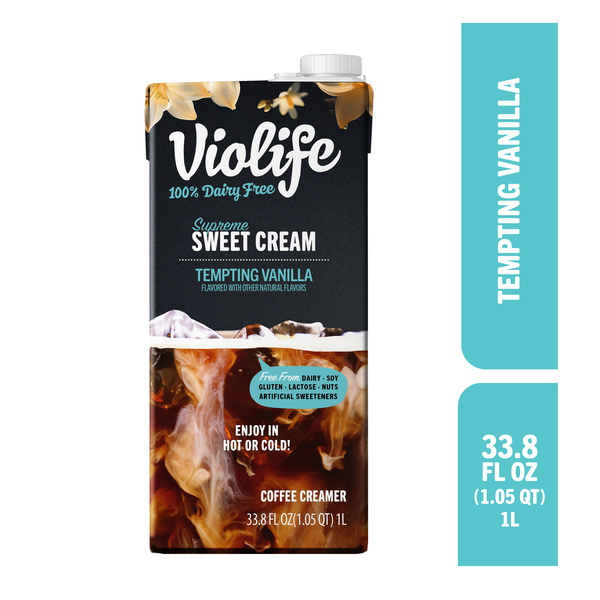 Violife Supreme Sweet Cream Vanilla Coffee Creamer, Dairy-Free, 1L