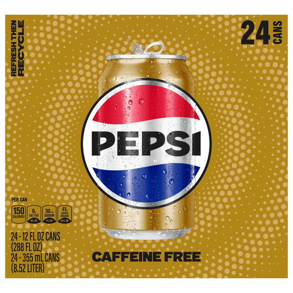 Pepsi Caffeine Free 24 Pack | Hy-Vee Aisles Online Grocery Shopping