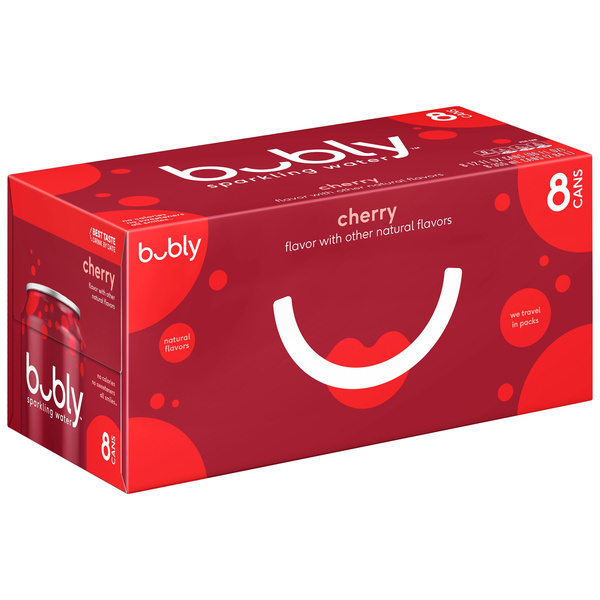 Bubly Sparkling Water Cherry 12 Fl Oz 8 Count | Hy-Vee Aisles