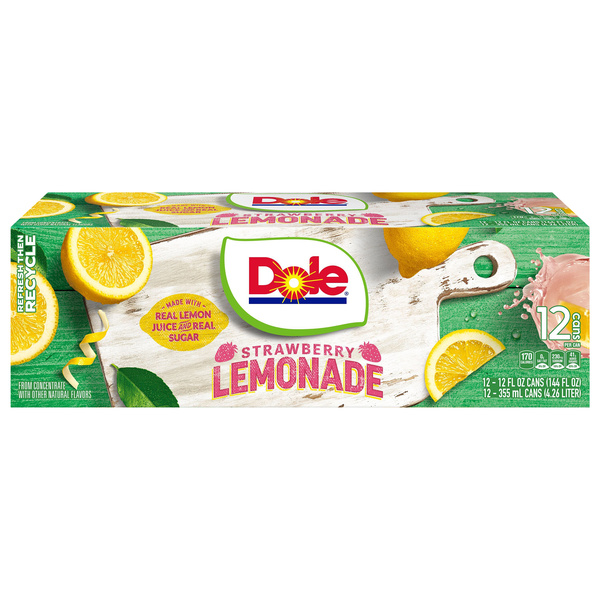 Dole Strawberry Lemonade 12Pk | Hy-Vee Aisles Online Grocery Shopping