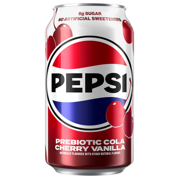 Pepsi Prebiotic Cola Soda Cherry Vanilla 12 Fl Oz | Hy-Vee Aisles