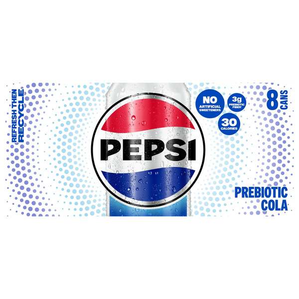 Pepsi Prebiotic Cola, 8Pk | Hy-Vee Aisles Online Grocery Shopping