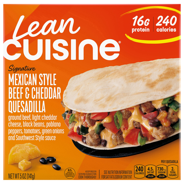 Lean Cuisine Mexican Style Beef & Cheddar Quesadilla, Frozen Lunch
