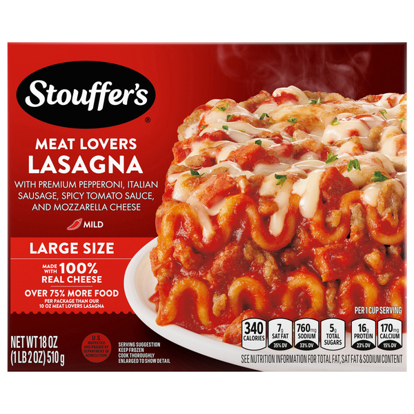 Stouffer's Large Size Meat Lovers Lasagna Frozen Meal | Hy-Vee