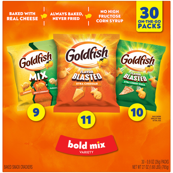 Pepperidge Farm Bold Mix Variety Pack Cheese Cracker Snack Packs