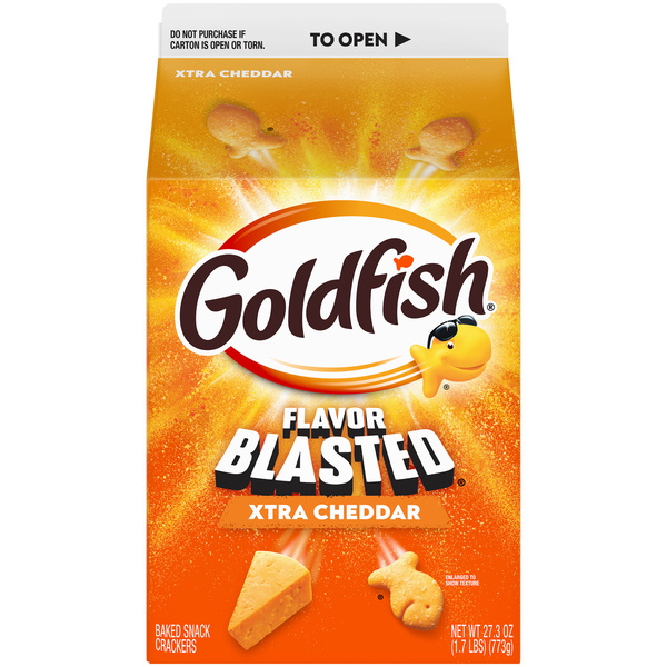 Goldfish Flavor Blasted Xtra Cheddar Cheese Crackers, 27.3 Oz