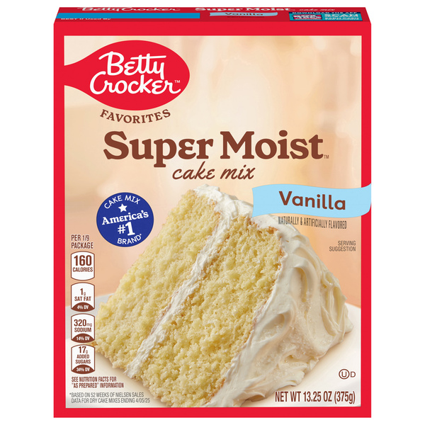 Betty Crocker Favorites Super Moist Vanilla Cake Mix, 13.25 oz