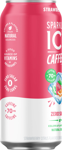 Sparkling ICE Caffeine, Strawberry Citrus Flavored Sparkling Water