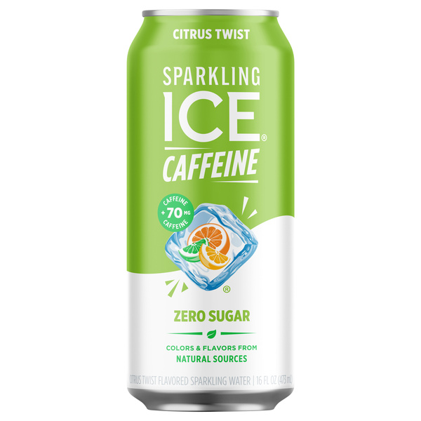 Sparkling ICE Caffeine, Citrus Twist Flavored Sparkling Water with