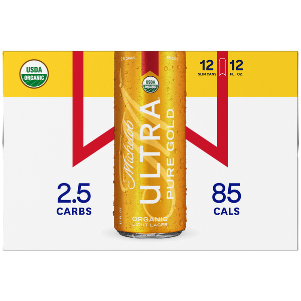 Michelob ULTRA Pure Gold Organic American Lager Beer 12 Pack, 12