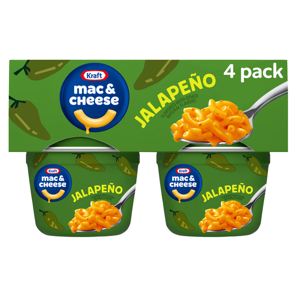 Kraft Jalapeno Mac & Cheese Cups, 4-2.05 oz Cups | Hy-Vee Aisles