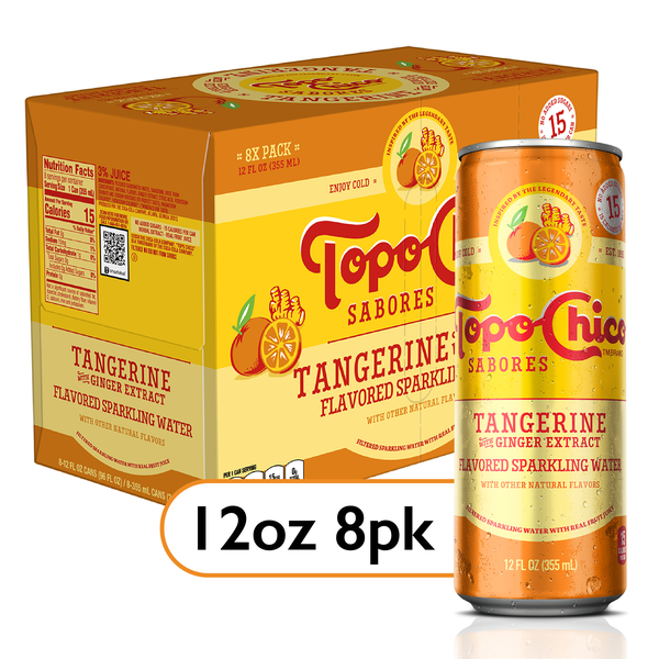 ジーベン90缶セット（5種のみ） Topo Chico Sabores Tangerine with Ginger Extract Flavored
