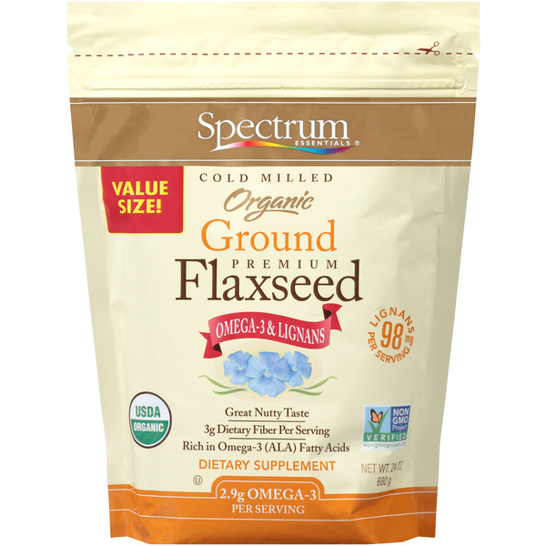 Spectrum Essentials Cold Milled Organic Ground Premium Flaxseed