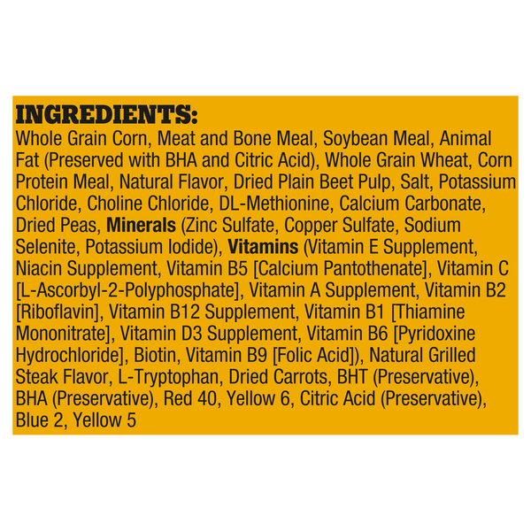 Pedigree Adult Grilled Steak & Vegetable Flavor Food for Dogs