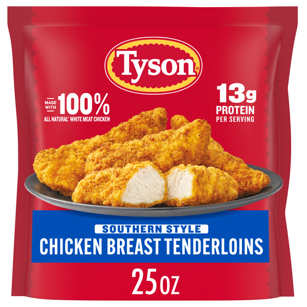 Tyson Southern Style Frozen Breaded Chicken Breast Tenderloins