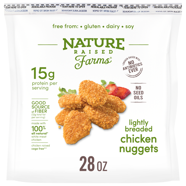 Nature Raised Farms Lightly Breaded Chicken Nuggets Fully Cooked