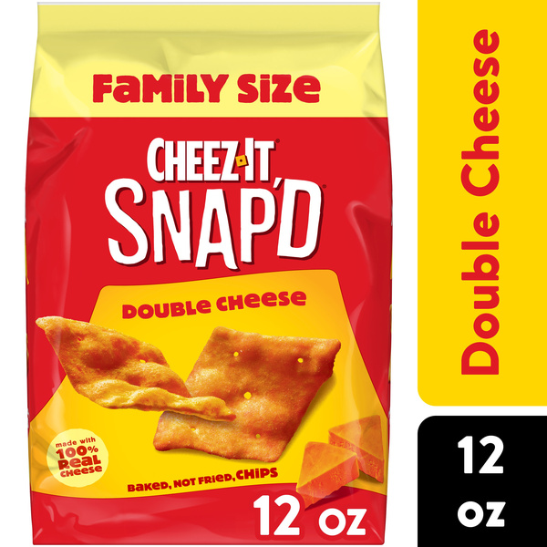 ちぃページ Cheez-It Snap'd Cheesy Baked Chips Double Cheese | Hy-Vee Aisles