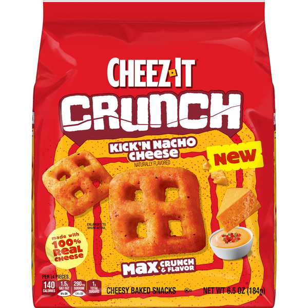 Cheez-It Crunch Cheesy Baked Snacks Kick'n Nacho Cheese | Hy-Vee