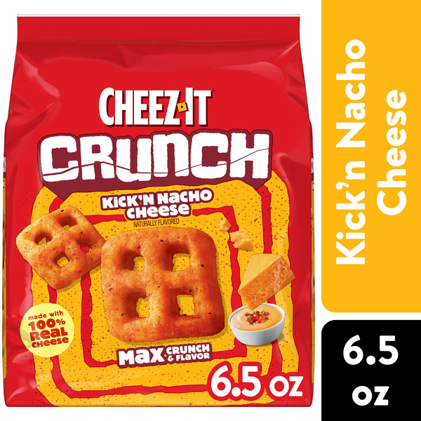 Cheez-It Crunch Cheesy Baked Snacks Kick'n Nacho Cheese | Hy-Vee