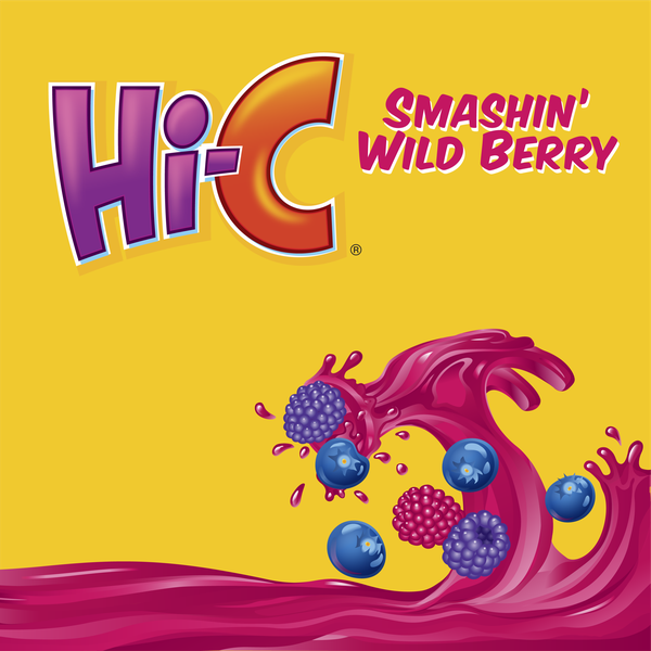 Hi-C Smashin' Wild Berry Juice Drink Cartons, 6 fl oz, 8 Pack | Hy