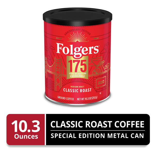 Folgers Classic Roast Medium Roast Ground Coffee, Limited Edition