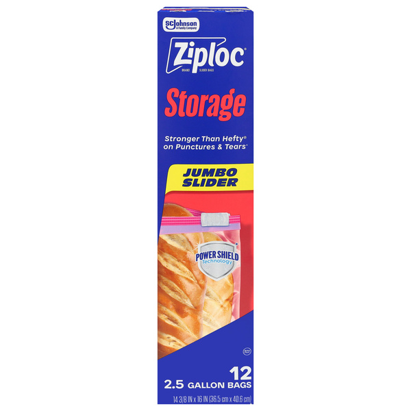 Ziploc Storage Jumbo Slider Bags, 2.5 Gallon | Hy-Vee Aisles
