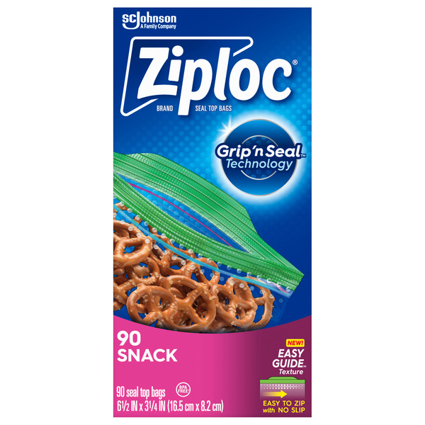 50g程使用☆韓国限定☆フィジックスソリッド15p ☆プラグなし☆2フィンガー Ziploc Snack Bags with EasyGuide Texture, 90 Count | Hy-Vee Aisles