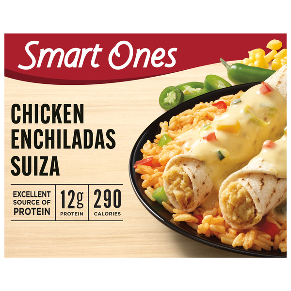 Smart Ones Chicken Enchiladas Suiza with Zesty Light Sour Cream