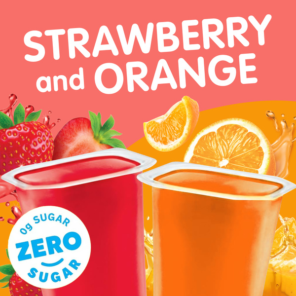 Snack Pack Zero Sugar Strawberry and Orange Flavored Low Calorie