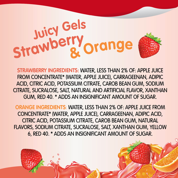 Snack Pack Zero Sugar Strawberry and Orange Flavored Low Calorie
