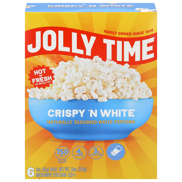 Jolly Time Popcorn, Microwave, Crispy 'N White 6-3 Oz | Hy-Vee