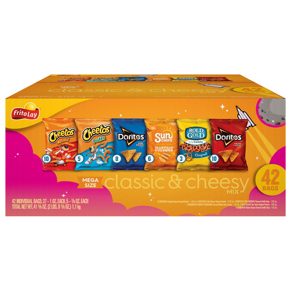 Frito Lay Snacks Classic & Cheesy Mix Variety Pack 41 3/8 Oz, 42