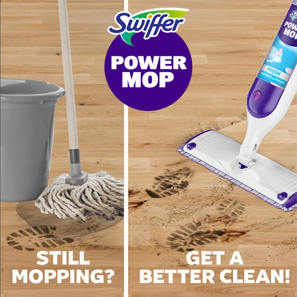 Swiffer PowerMop Multi-Surface Mop Kit for Floor Cleaning, Fresh