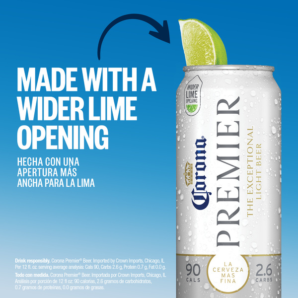 Corona Premier Mexican Lager Light Beer, 24 pk 12 fl. oz. Slim
