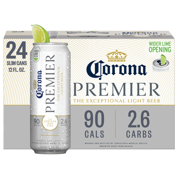 Corona Premier Mexican Lager Light Beer, 24 pk 12 fl. oz. Slim