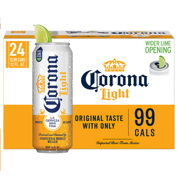 Corona Light Mexican Lager Light Beer, 24 pk 12 fl. oz. Slim Cans