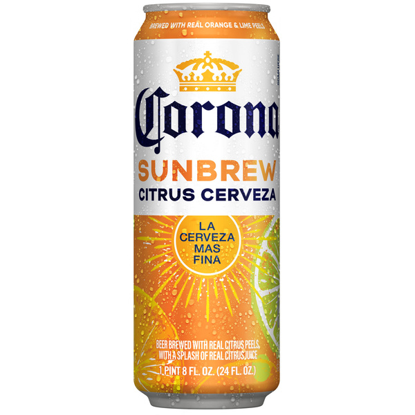 Corona Sunbrew Citrus Cerveza Mexican Import Beer, 24 oz. Can, 4.5