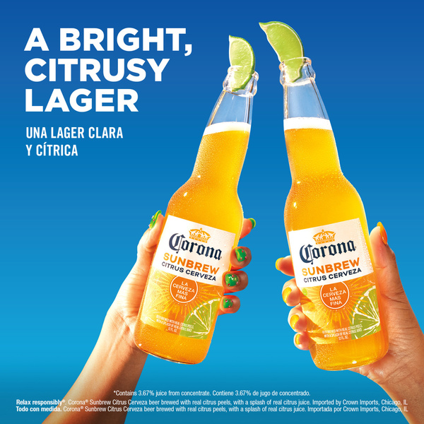 Corona Sunbrew Citrus Cerveza Mexican Import Beer, 24 oz. Can, 4.5