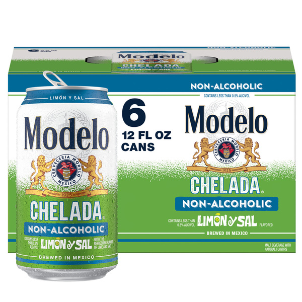 Modelo Chelada Limón Y Sal Non-Alcoholic Malt Beverage Mexican