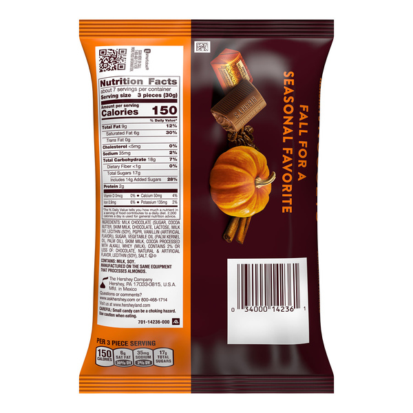 クリエイティブメモリーズ  autumnペーパーパック200枚超 HERSHEY'S NUGGETS Pumpkin Spice Latte Flavored, Fall Candy Bag