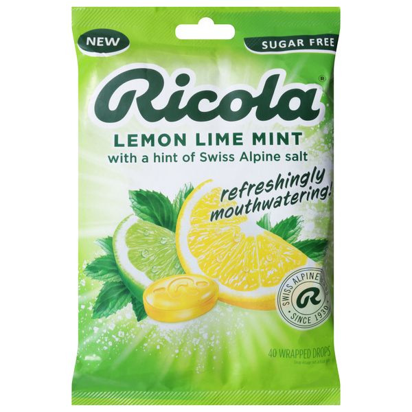 Ricola Sugar Free Lemon Lime Mint with a Hint of Swiss Alpine Salt