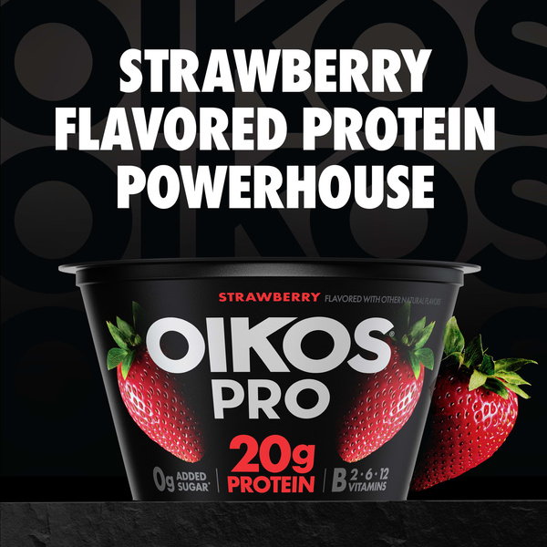 Oikos Pro Strawberry High Protein Yogurt Cultured Dairy Snack, 5.3