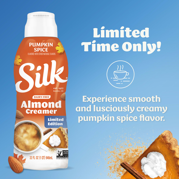Silk Dairy Free Pumpkin Spice Almond Coffee Creamer, 32 fl. oz