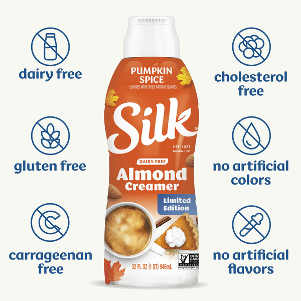 Silk Dairy Free Pumpkin Spice Almond Coffee Creamer, 32 fl. oz