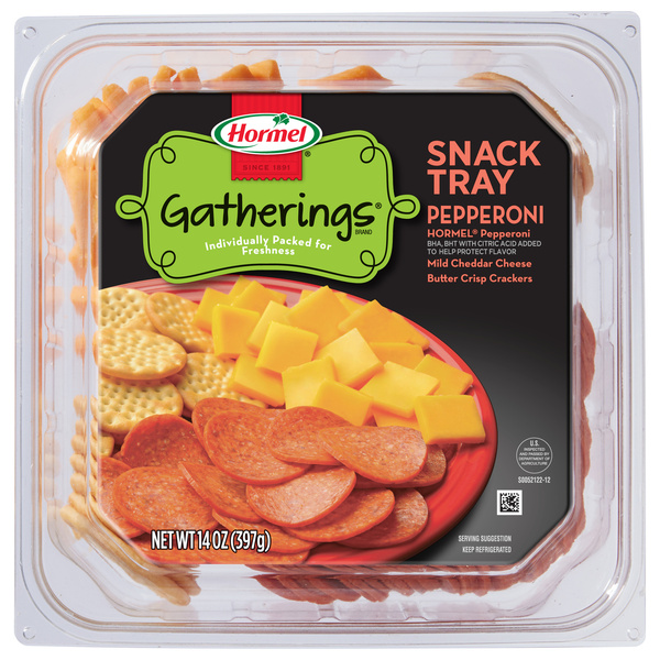HORMEL GATHERINGS Snack Tray Pepperoni and Cheese, 14 OZ | Hy-Vee