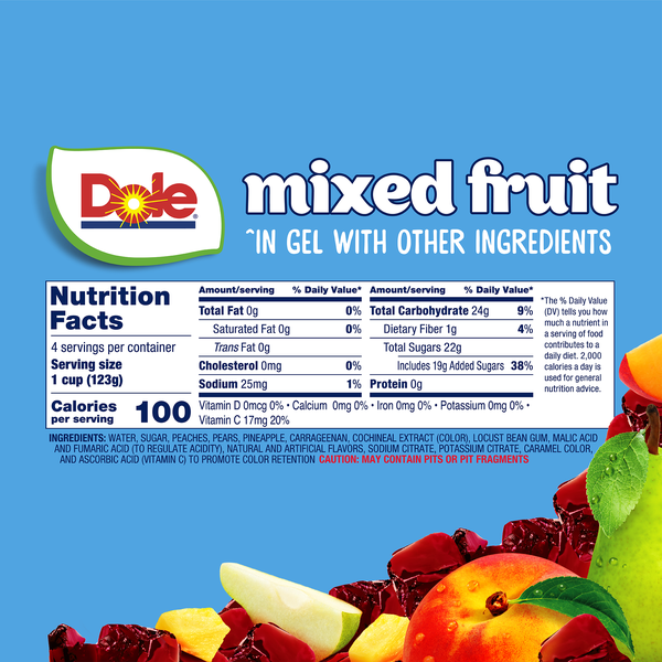 Dole Mixed Fruit In Black Cherry Gel 4 Count | Hy-Vee Aisles