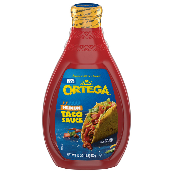 Ortega Original Thick and Smooth Medium Taco Sauce, Kosher, 16 oz